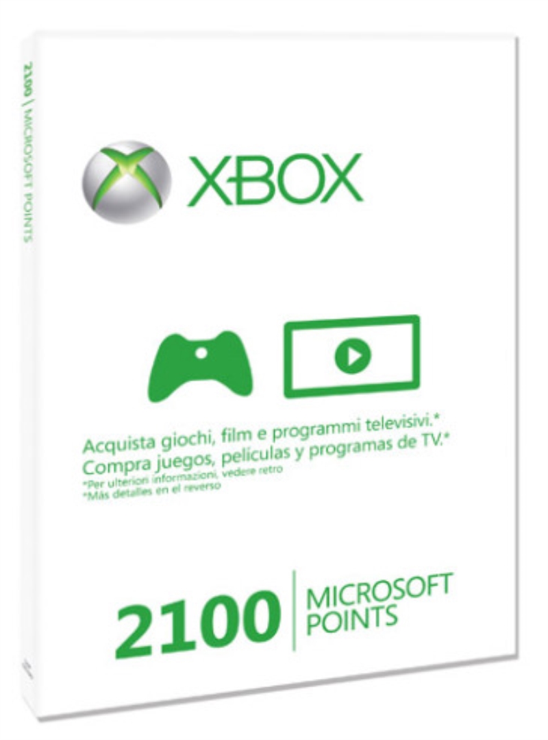MICROSOFT Xbox 360 Live 2100 Points Card